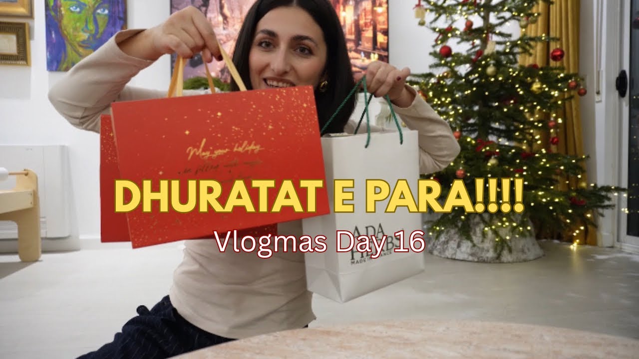 Dhuratat e para | Një ditë me mua: supriza e padeshiruar, punë & darkë në shtëpi | Vlogmas shqip 