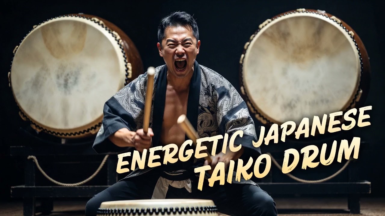 Energetic Japanese Taiko Drum