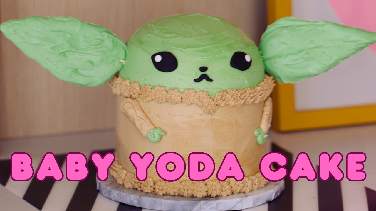 💚How To Make Easy Baby Yoda Cake💚GROGU CAKE TUTORIAL #babyyodacake
