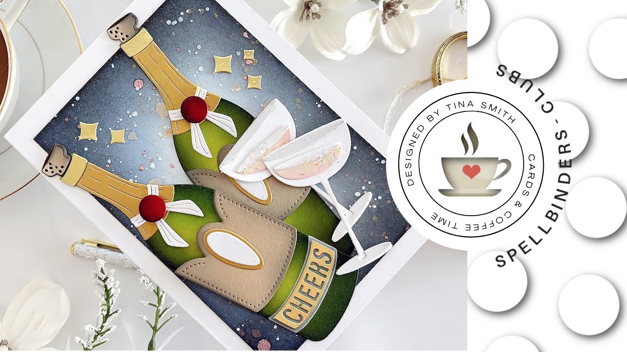 Cheers to You | Spellbinders Large Die of the Month Club December 2023