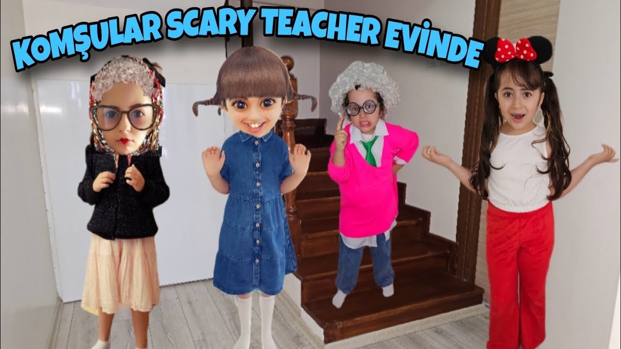 ESMA GERÇEK HAYATTA SCARY TEACHER EVİNDE PELİNSUYU KURTARDI ماما جابت بيبي - جنى مقداد | طيور الجنة