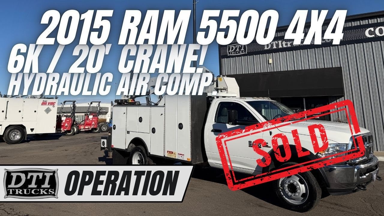 2015 Ram 5500 4x4 Mechanics Truck, Low Hour ENPAK A60GBH!