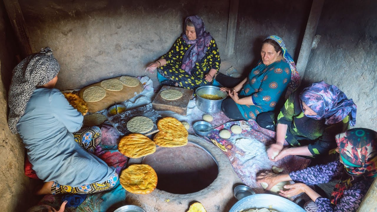 Life in an Azerbaijani Village | Traditional Butter Churning & Cooking Beneath Walnut Trees