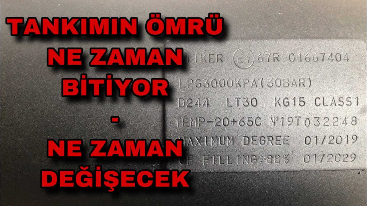 LPG TANKIN ÜZERİNDEKİ BİLGİLER NE İFADE EDİYOR