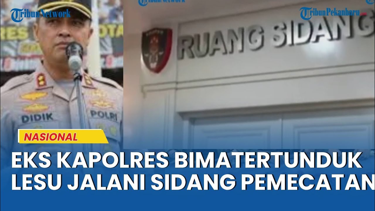 Kenakan Pakaian Dinas, Eks Kapolres Bima AKBP Didik Tertunduk Hadapi Pemecatan