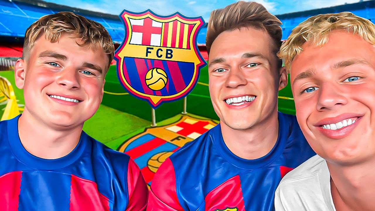 Spiller Fodbold På Barcelona Stadion Ft Nomi & Loke