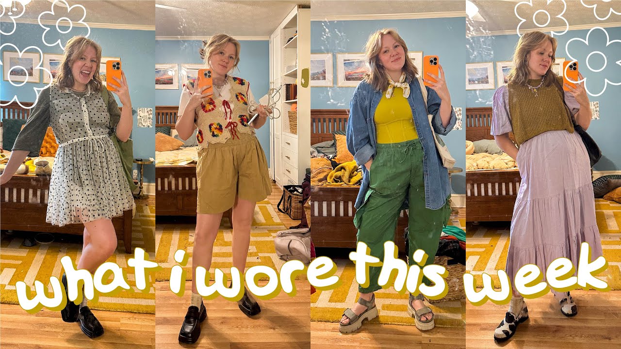 WHAT I WORE THIS WEEK | a week of colorful spring outfit ideas in my thrifted wardrobe | WELL-LOVED