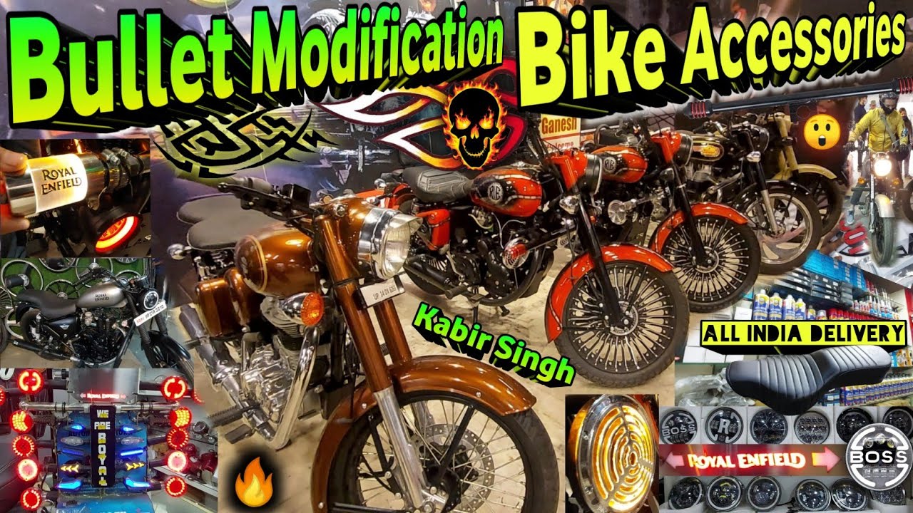 Best Bullet Modification & Bike Accessories | Bike Modification Market #TopBikes #Kabirsinghbullet