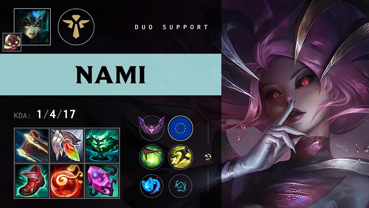 Nami Support vs Bard (Kamilius) - EUW Master Patch 26.15