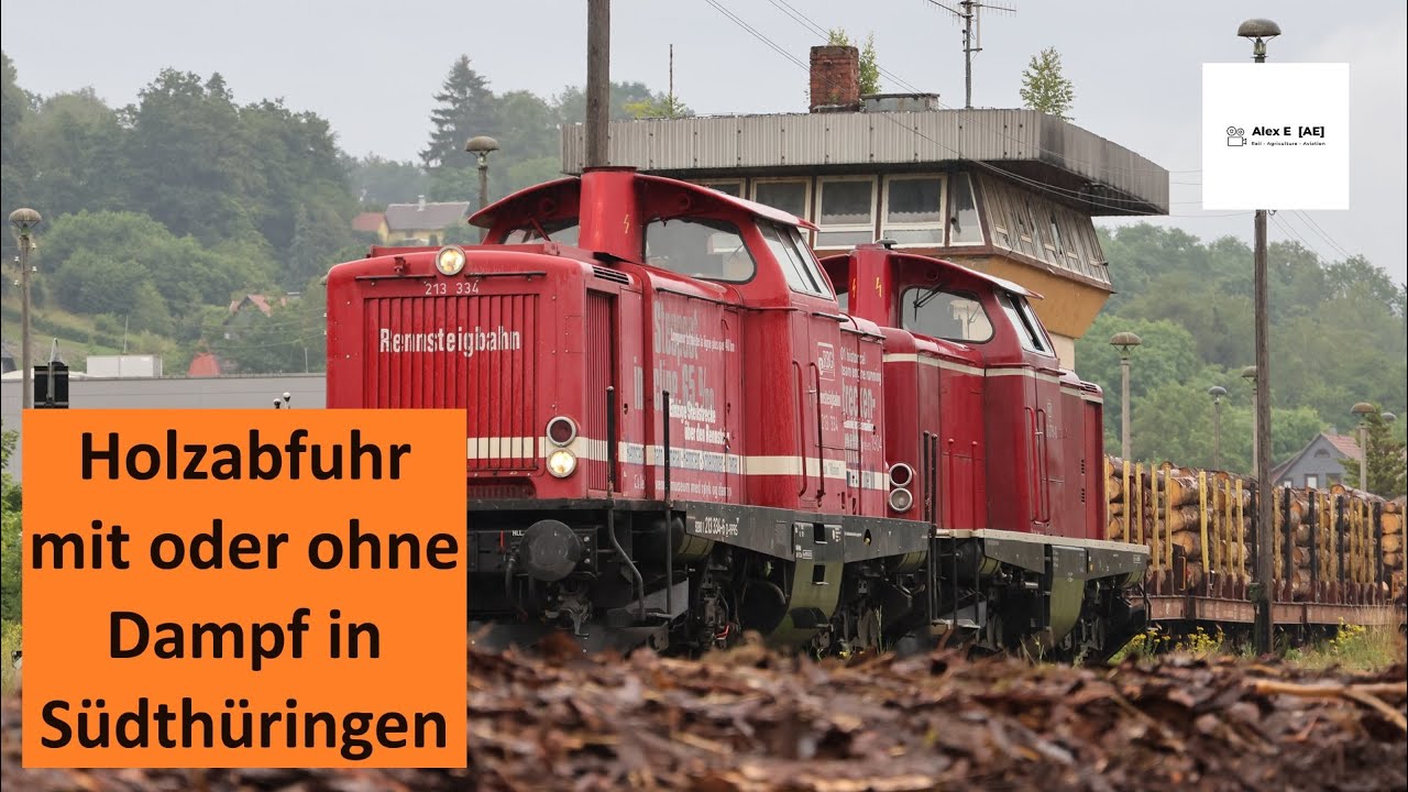 Holzabfuhr mit oder ohne Dampf in Südthüringen - Teil II - Schleusingen  |  Alex E
