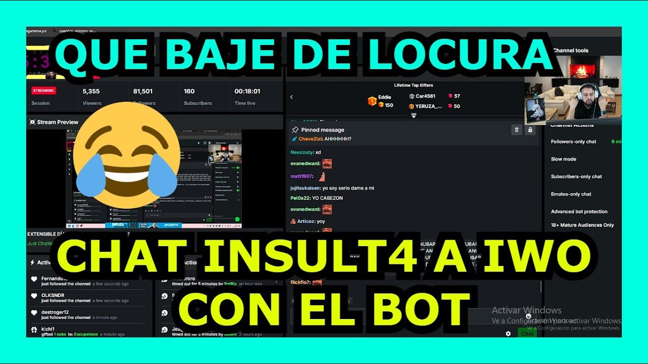 😂BAJE DE LOCURA😂 CHAT LOQUEA A IWO USANDO EL BOT, INSULT0S A MÁS NO PODER
