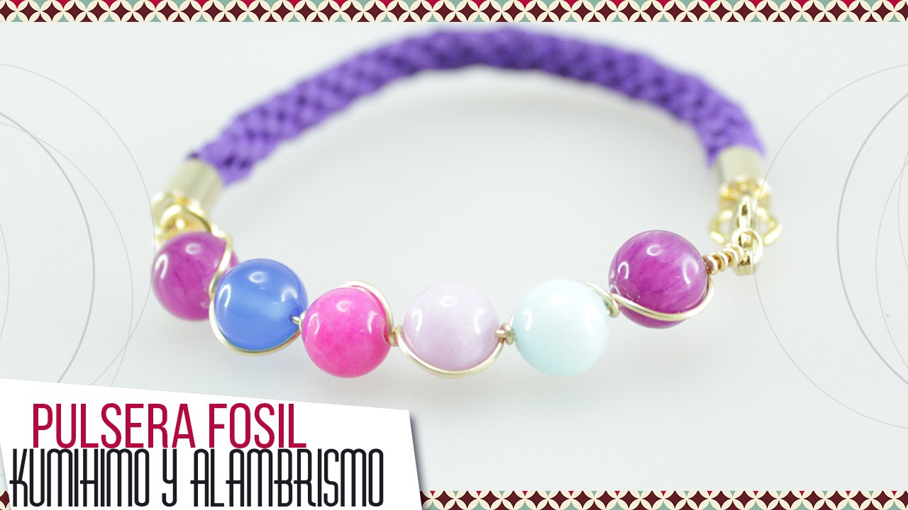Cómo hacer pulsera Fosil con tejido kumihimo Kit 26307 | CAROL INSPIRE & CREATE