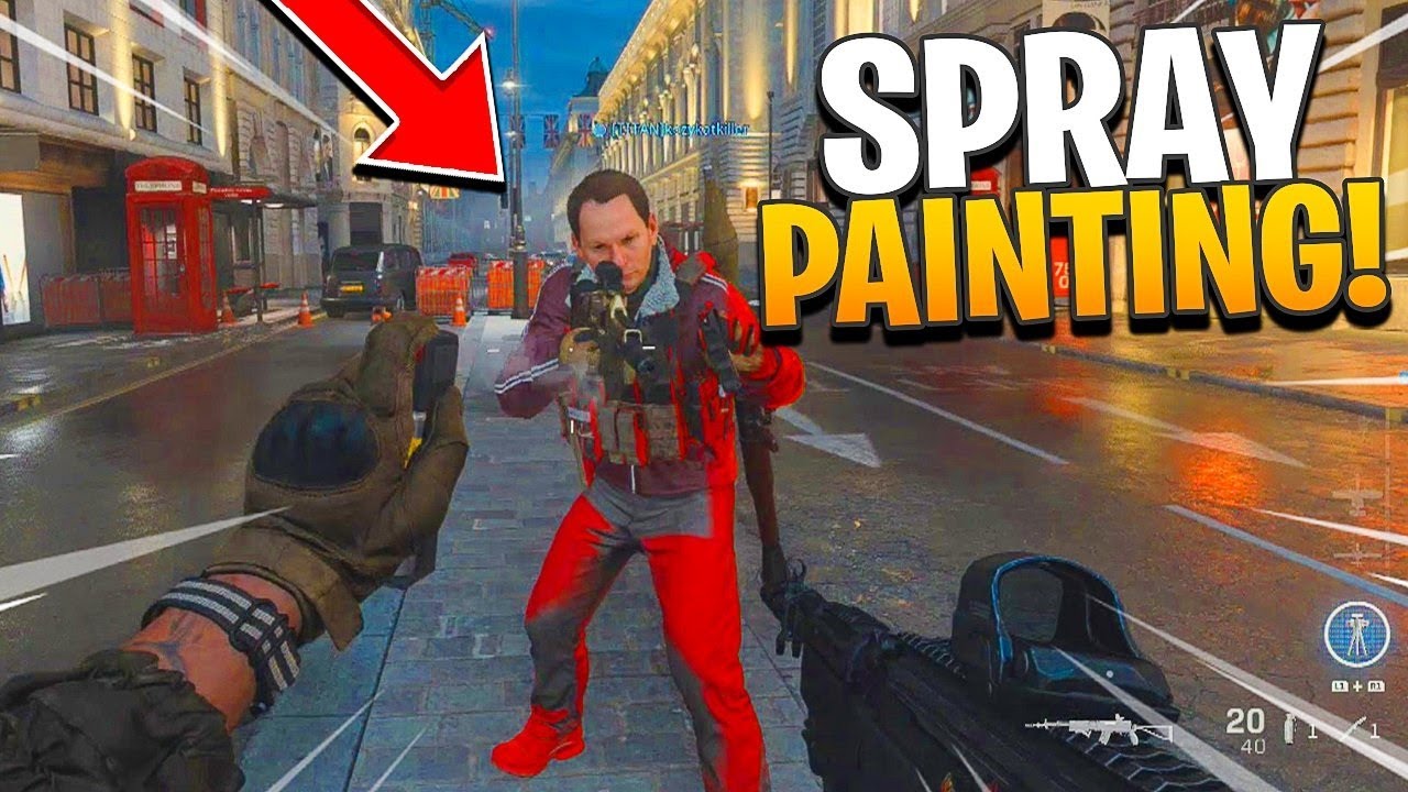 SPRAY PAINTING PLAYERS on Modern Warfare