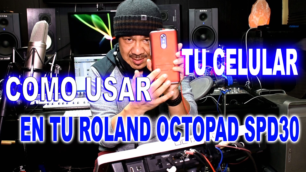 COMO CONECTAR TU CELULAR A TU ROLAND OCTOPAD  SPD 30  Y PRACTICAR ,, TUTORIAL