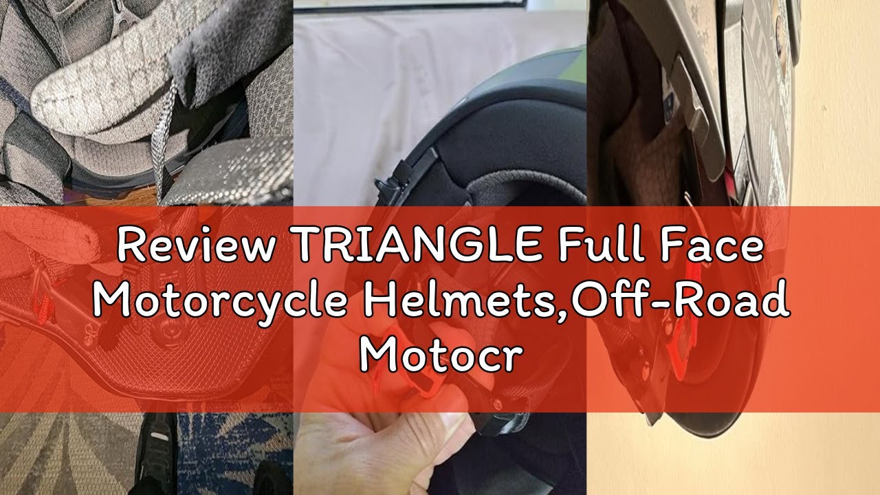 Review TRIANGLE Full Face Motorcycle Helmets,Off-Road Motocross Helmet for Men & Women,Dual Visor wi