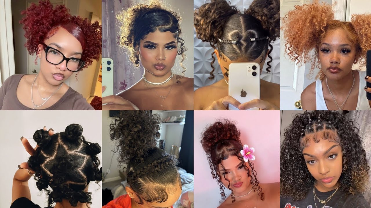 😍~Cute and Easy Natural Curly Hairstyles pt.3🦋🌟