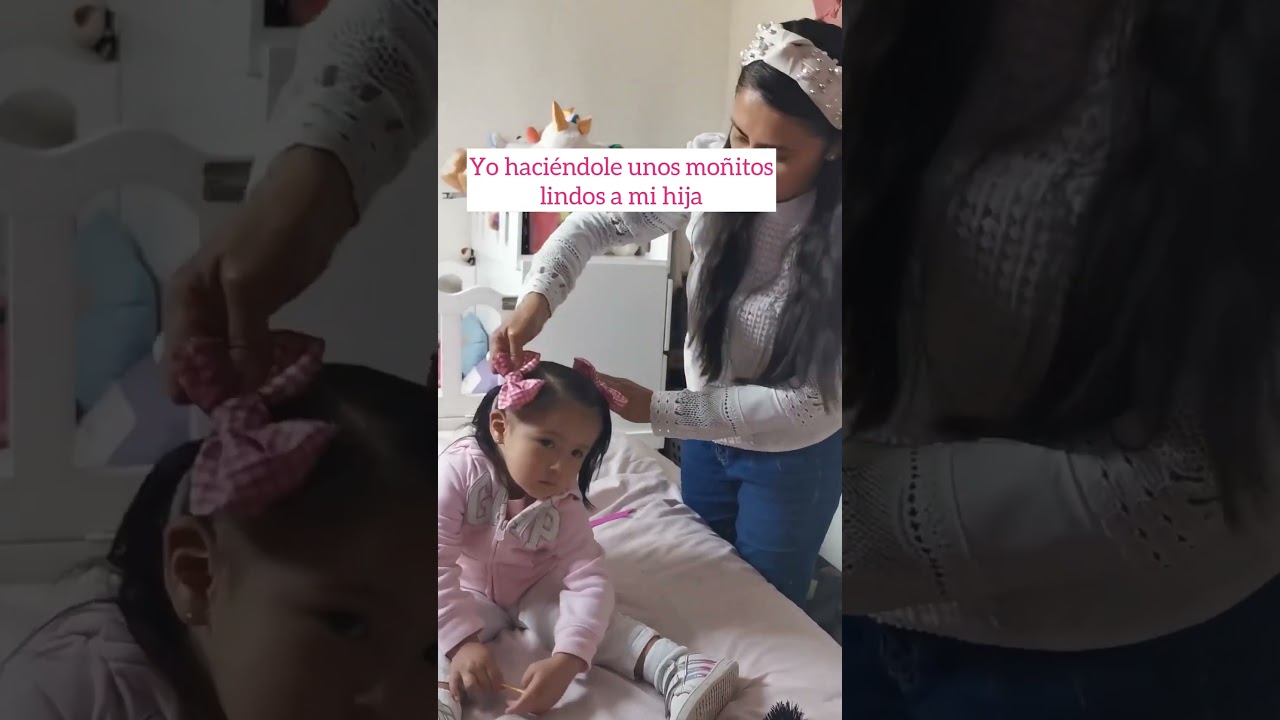 Peinando a mi hija #mam&aacute; #momlife #maternidad #peinados #peinarni&ntilde;a