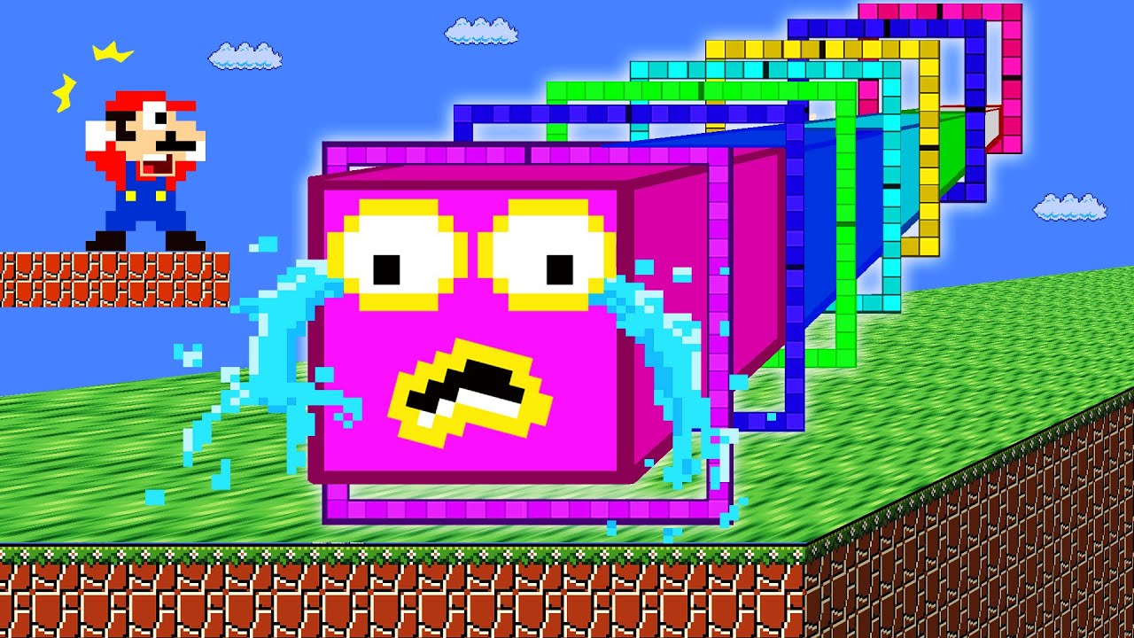 Number Snake 1-100 ESCAPES the Hardest Mario Maze | Very Sad Story