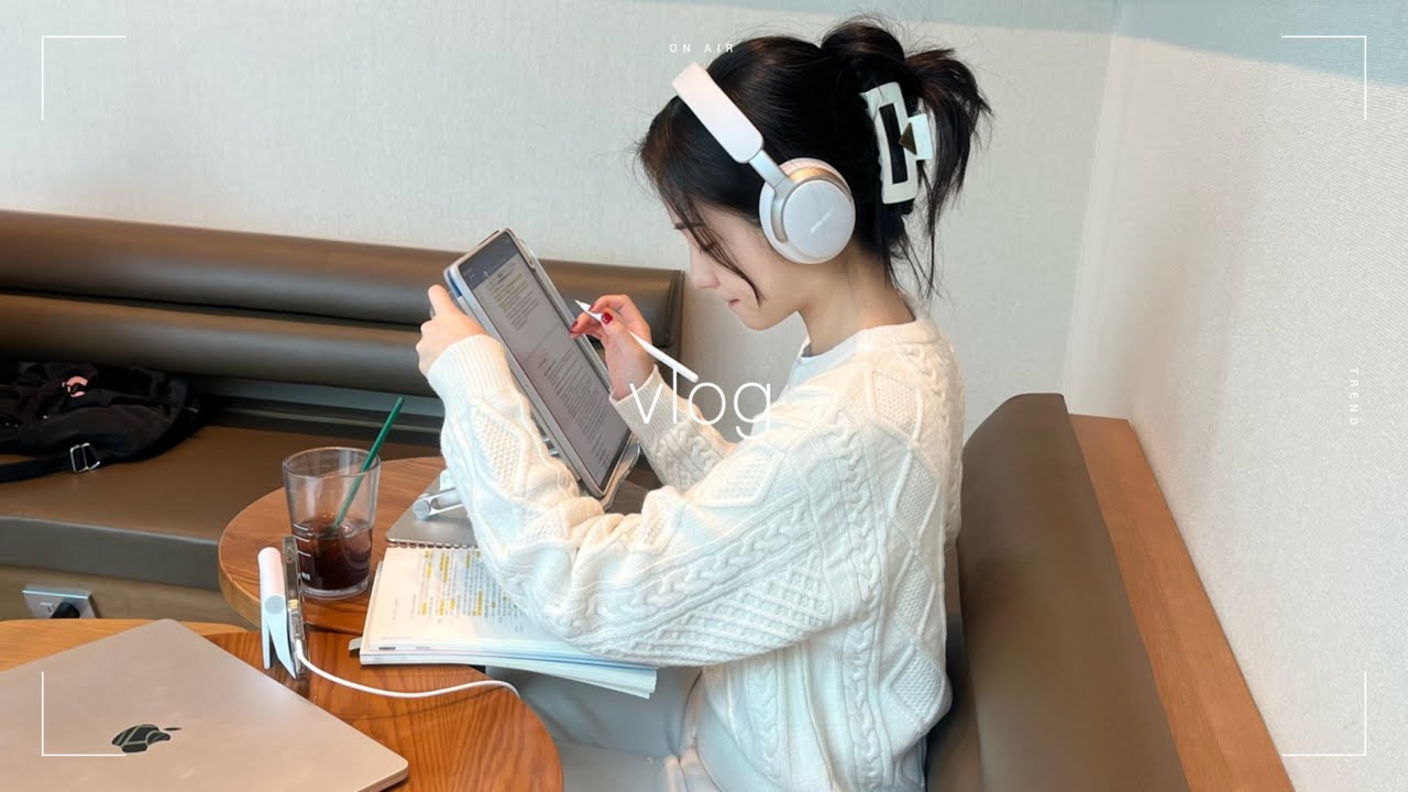 (vlog) 직장인 노시생의 겨울 일상 ☕️ 회사&middot;공부&middot;멘탈 밸런스&hellip; 이게 가능하긴 해요?💭 (기말&bull;프리퀀시&bull;카공&bull;스터디)