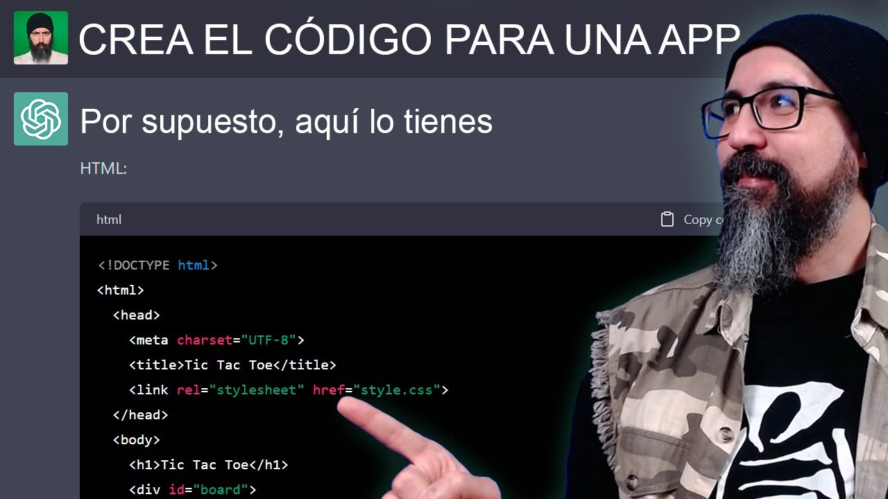 Como programar en ChatGPT [ FÁCIL y RÁPIDO ] Apps con INTELIGENCIA ARTIFICIAL en CSS, HTML Y JS
