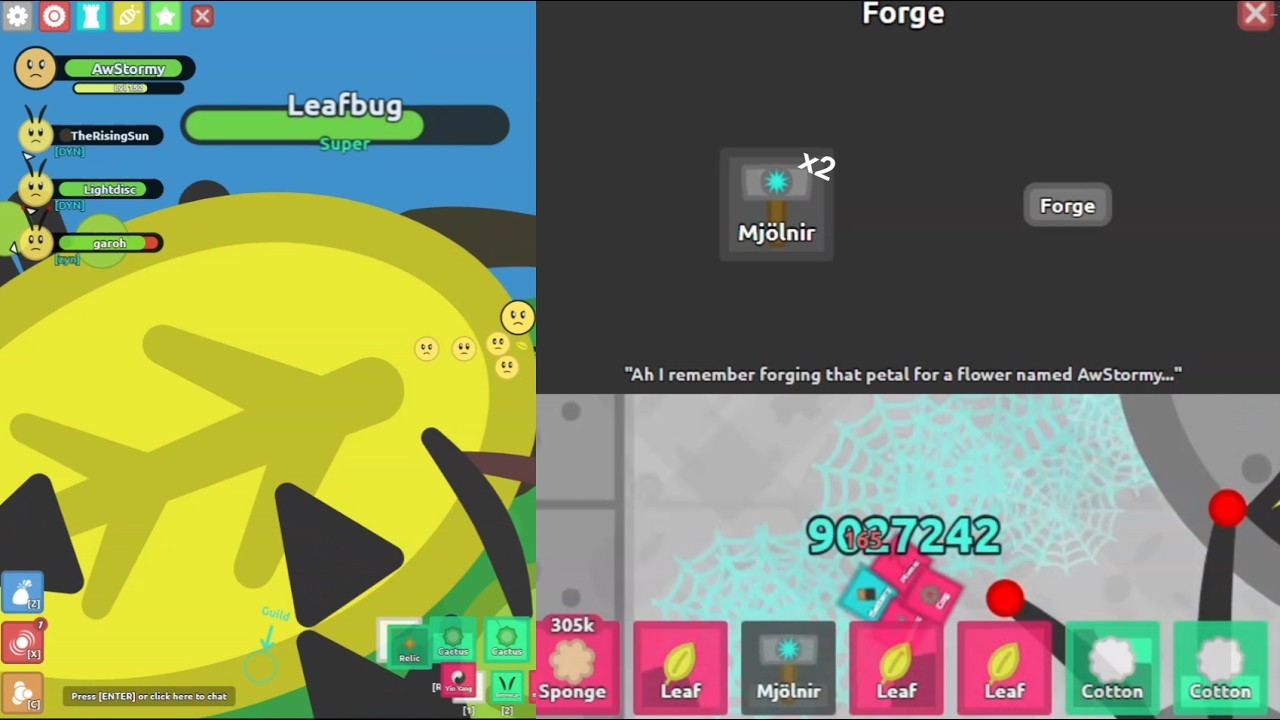 THE TRUE POWER OF MJ&Ouml;LNIR! Florr.io