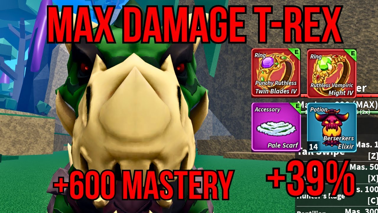 Max Damage T-Rex Is Historically OP!『Blox Fruits』