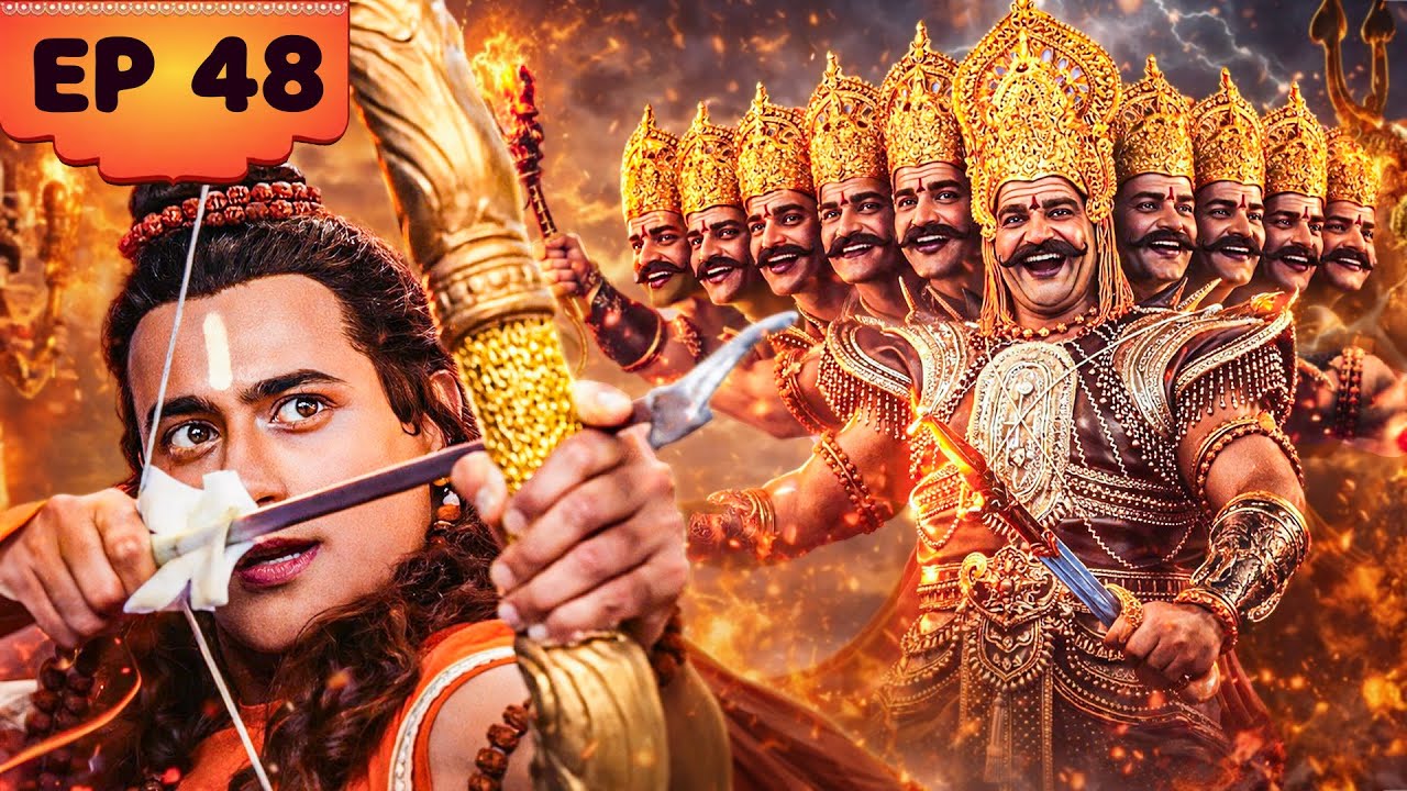 Ramayan (2001) | श्री राम और रावण के बीच छिड़ा घमासान युद्ध | Episode 48 | Bhakti Mein Shakti