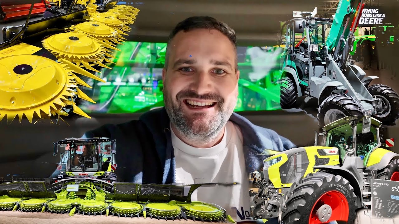 Agritechnica 1/2 Claas mit neuer Hütte und alle mit 16 Reihen John Deere, Claas, Pöttinger, Krone...