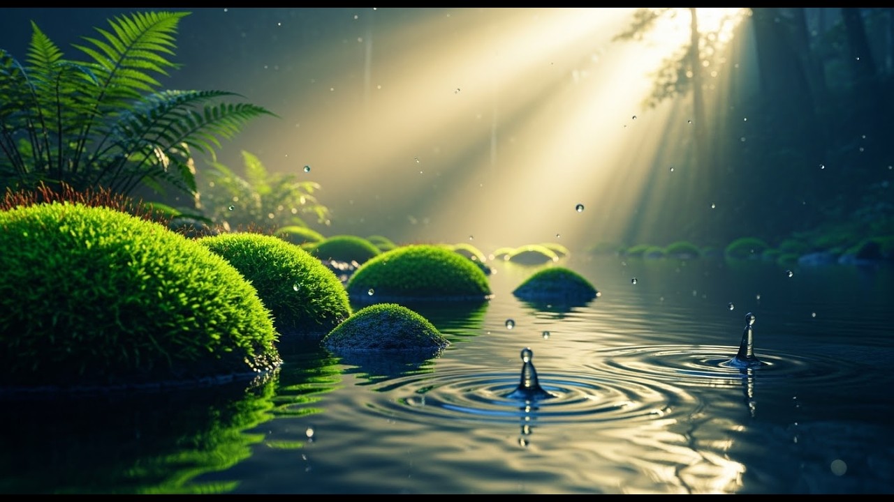 💥🎶 Ancient Forest River Flow | Morning Birdsong and Soft Rain ASMR for Study & Sleep