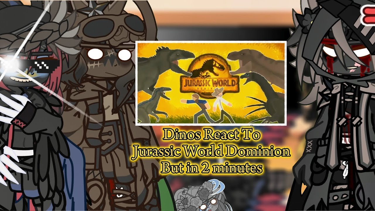 ||🇪🇸/🇺🇸/🇧🇷||Dinos React To Jurassic World Dominion But In 2 Minutes||Jurassic World gacha||By: Slick