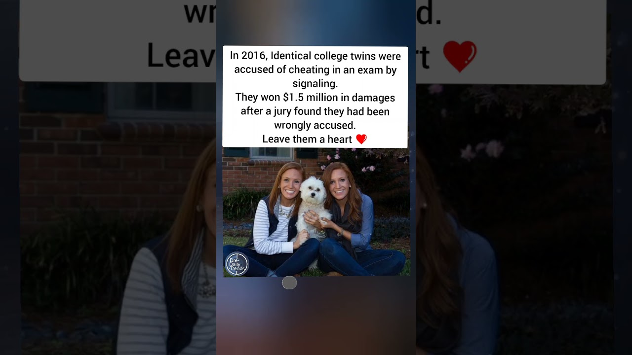 Identical Twins Accused of Cheating on Exam by Signaling  They Won $1.5 Million in Court! ❤️#shorts