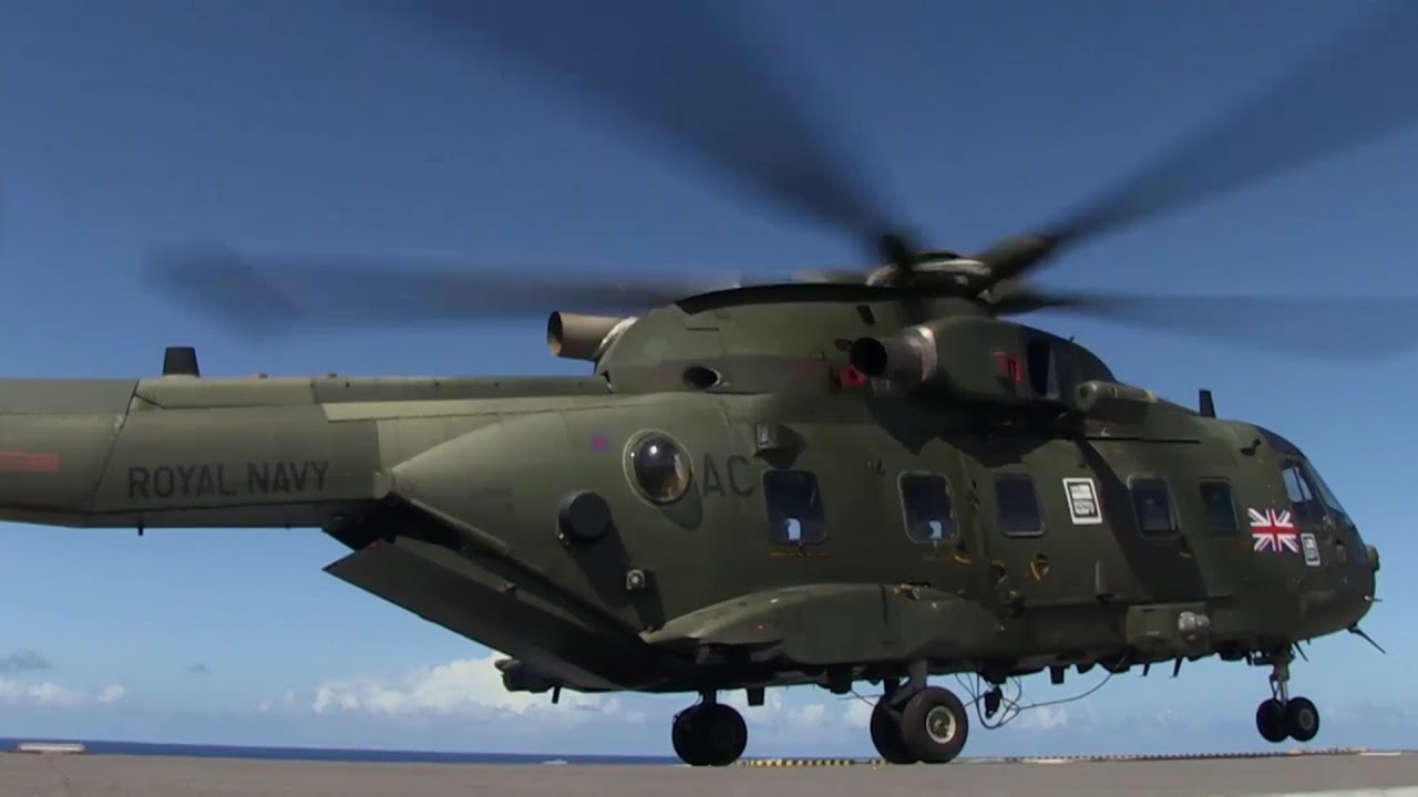 Marines Takes A Ride On The Massive British Merlin Mk3 Helicopter