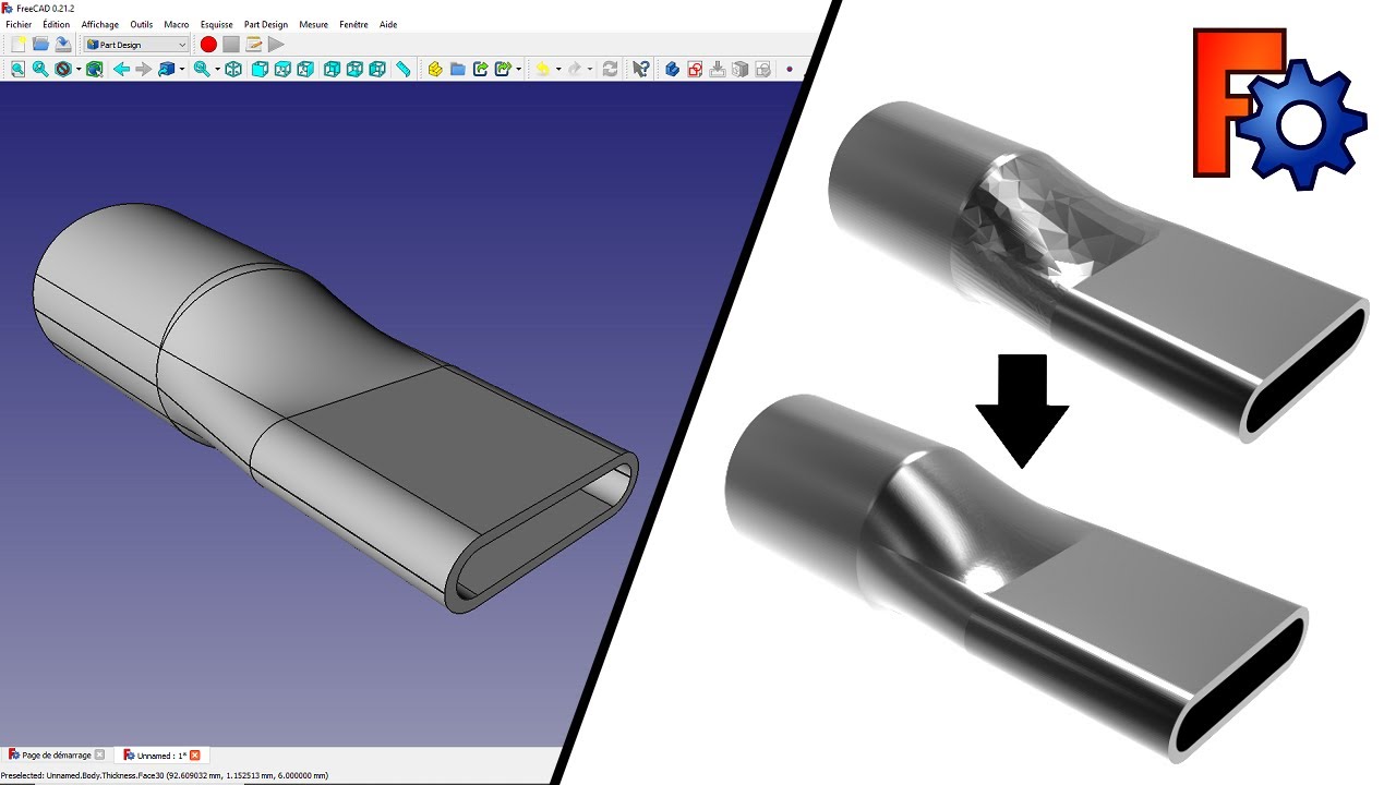 FreeCAD - Exercice simple et Amélioration des STL