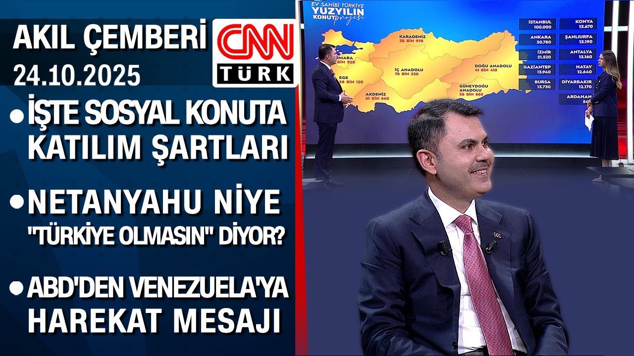 Bakan Murat Kurum CNN TÜRK'te anlattı: İşte sosyal konuta katılım şartları - Akıl Çemberi 24.10.2025