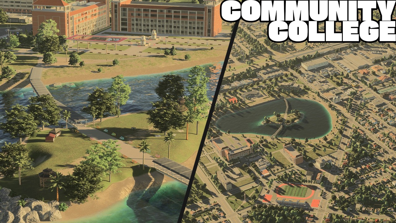 Designing a REALISTIC Community College In Cities Skylines 2!