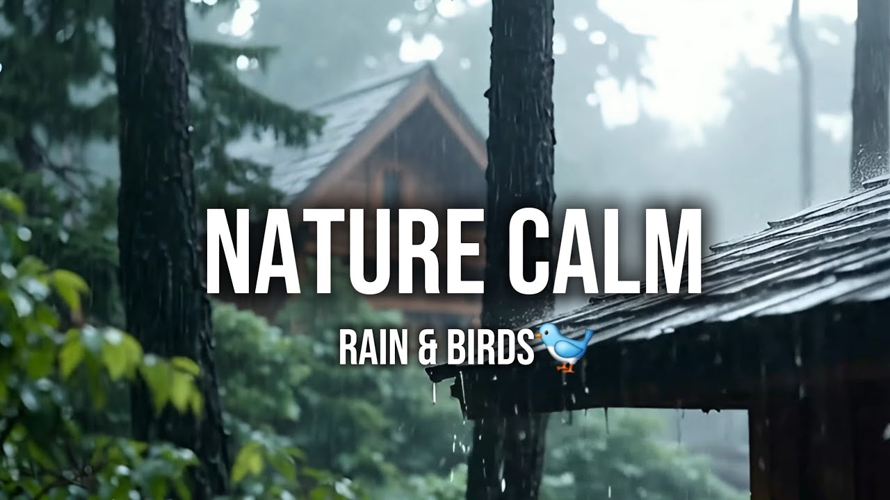 3 Hours 🌧️🐦 Relaxing Rain and Birds Sounds | Peaceful Nature Ambience for Sleep, Study & Relax