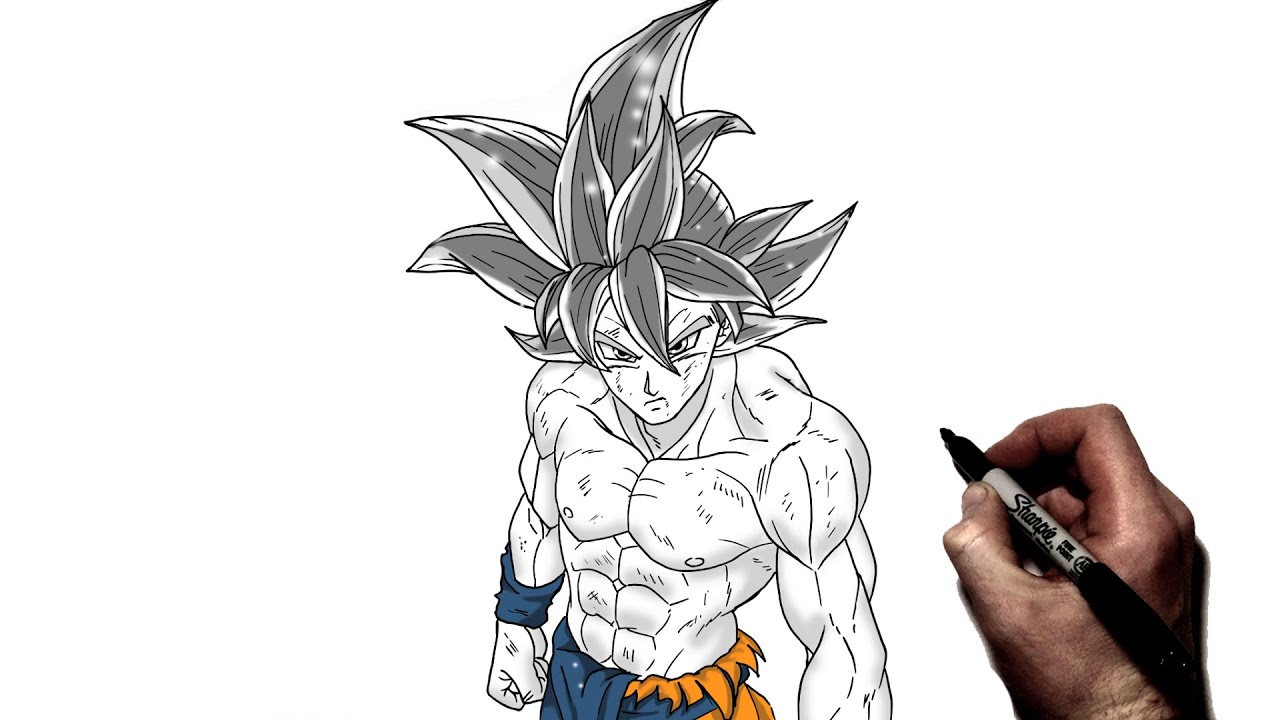 Как рисовать Гоку Муи (манга) | Шаг за шагом | Dragon Ball