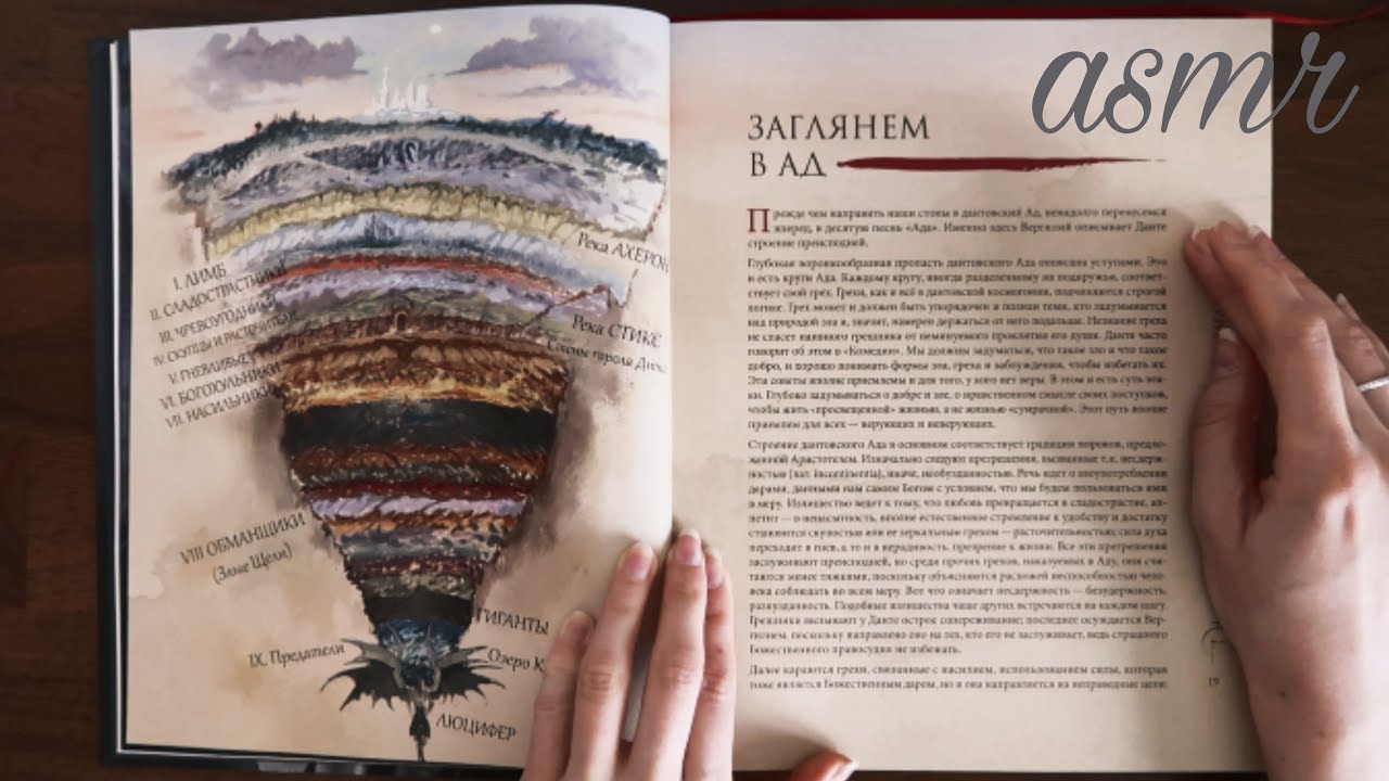 АСМР-чтение. Скрытые миры Данте. Вергилий. Круги ада.