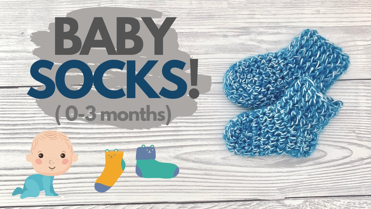 Crochet Baby Socks (0-3 months) | Newborn Booties Crochet Pattern | Crochet for beginners