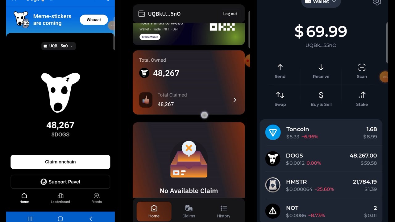 Получение аирдропа $DOGS: как вывести токены $DOGS на кошелек Tonkeeper