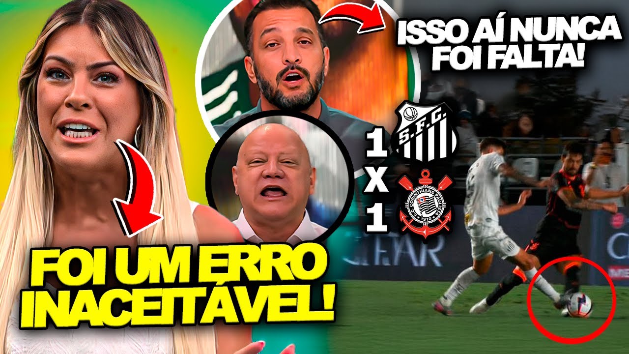 DEBATE JOGO ABERTO! SANTOS 1X1 CORINTHIANS E ERRO DA ARBITRAGEM GEROU DISCUSSÃO AO VIVO!