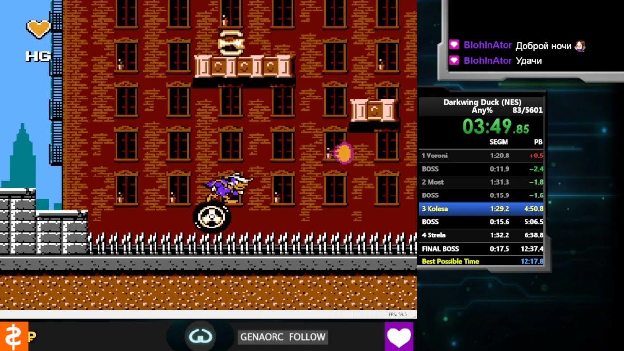 Спидран Darkwing Duck (NES) by GreyGurd in 12:31