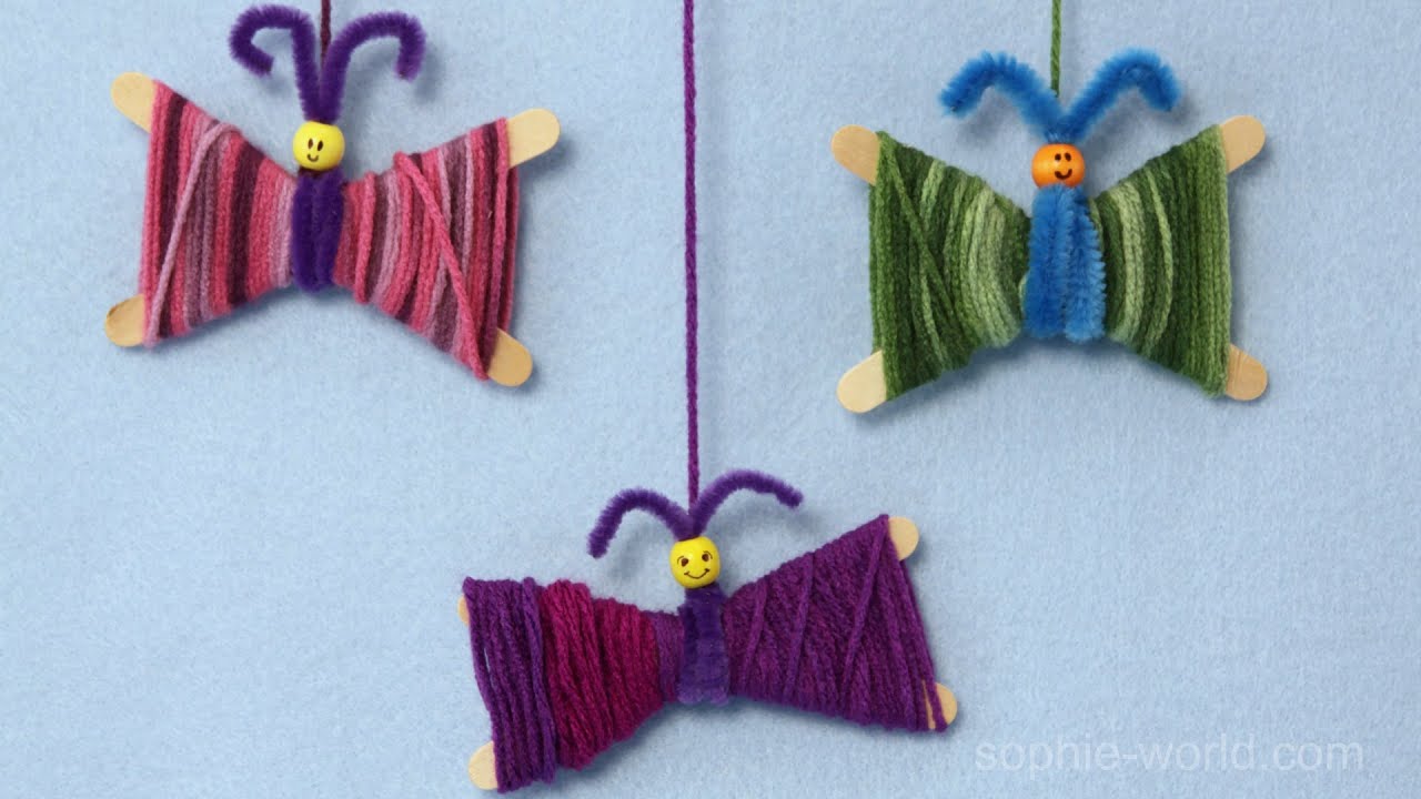How to Make a Yarn Butterfly | Sophie's World