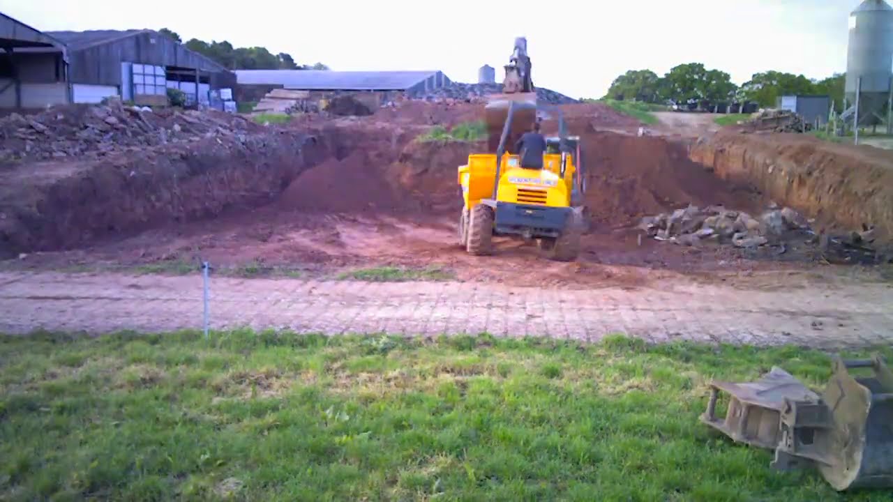 ARK silage clamps being installed into an earth bank