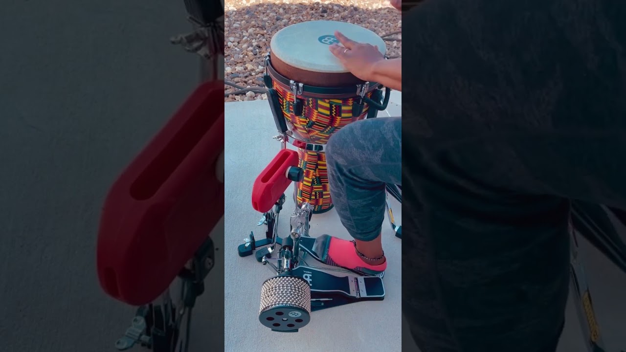 MEINL Jumbo Djembe 12 in. Simbra | Meinl Foot Cabasa