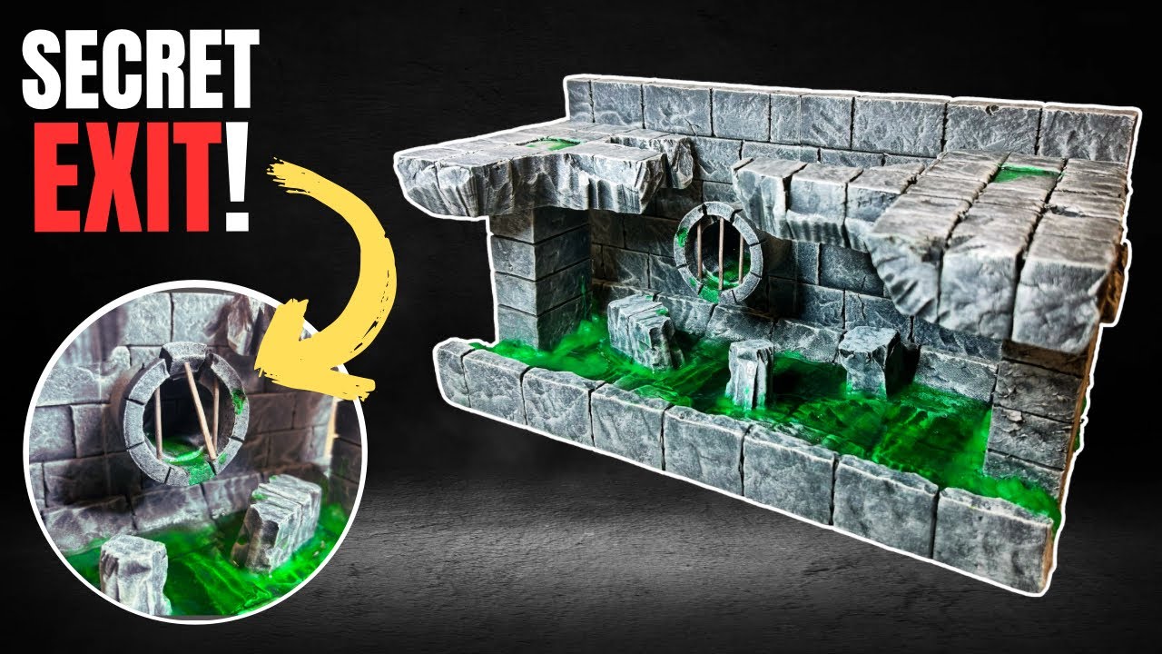 Sewer for DnD (with SECRET hatch!) | Foam diorama