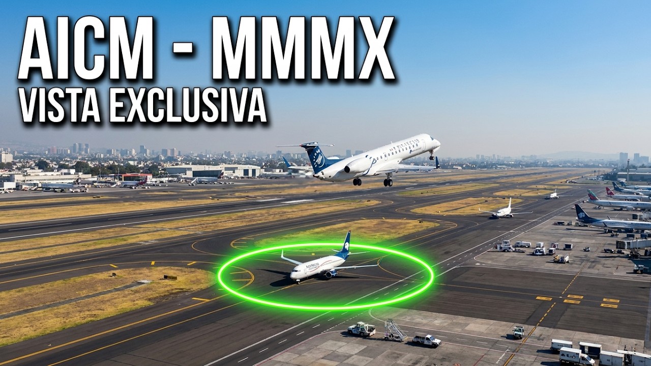 Aeropuerto de la Ciudad de México vista desde Torre de Control 3/4 MMMX