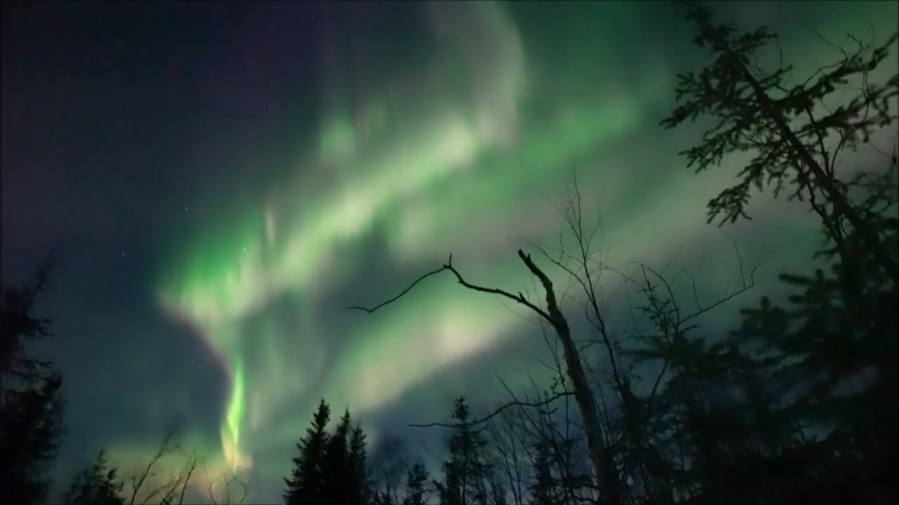 【Amazing Break up! 2021Spring Aurora #2  AuroraHuskyLodge】HD/4Kmovie ,, Fairbanks Alaska,HD/4Kオーロラ動画
