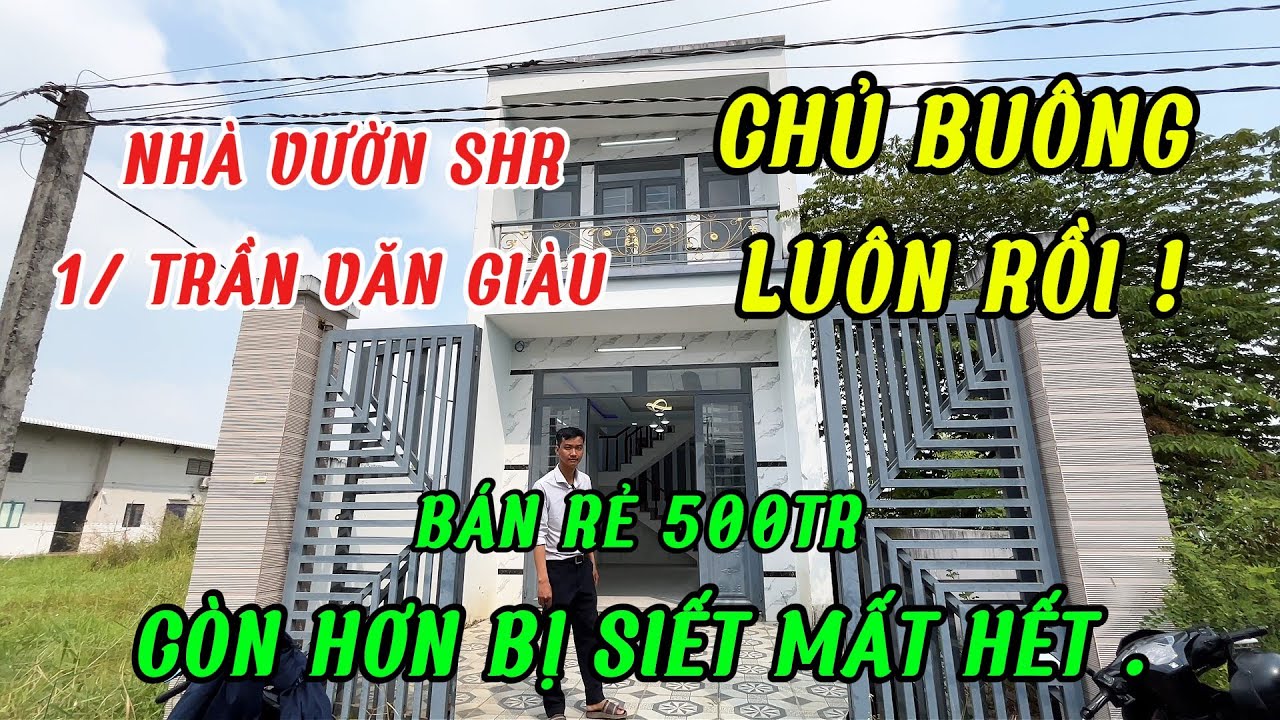 Nợ cả đống. bán rẻ dc đồng nào đỡ đồng đó còn hơn bị siết. nhà vườn shr 5x26 full thổ /Trần Văn Giàu