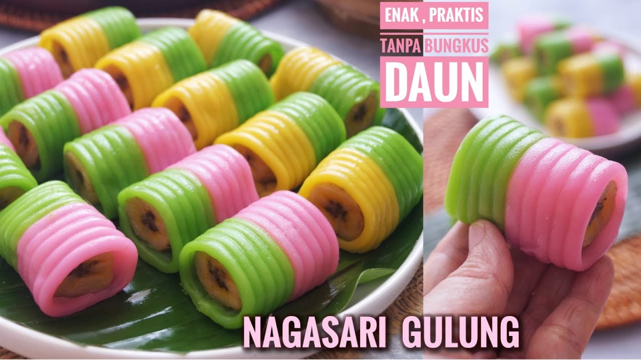 PRAKTIS TANPA BUNGKUS DAUN !! NAGASARI GULUNG ENAK DAN HASILNYA CANTIK BANGET